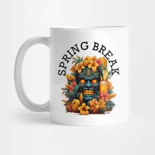Tiki Tropical Vacation - Spring Break (Black Lettering) Mug